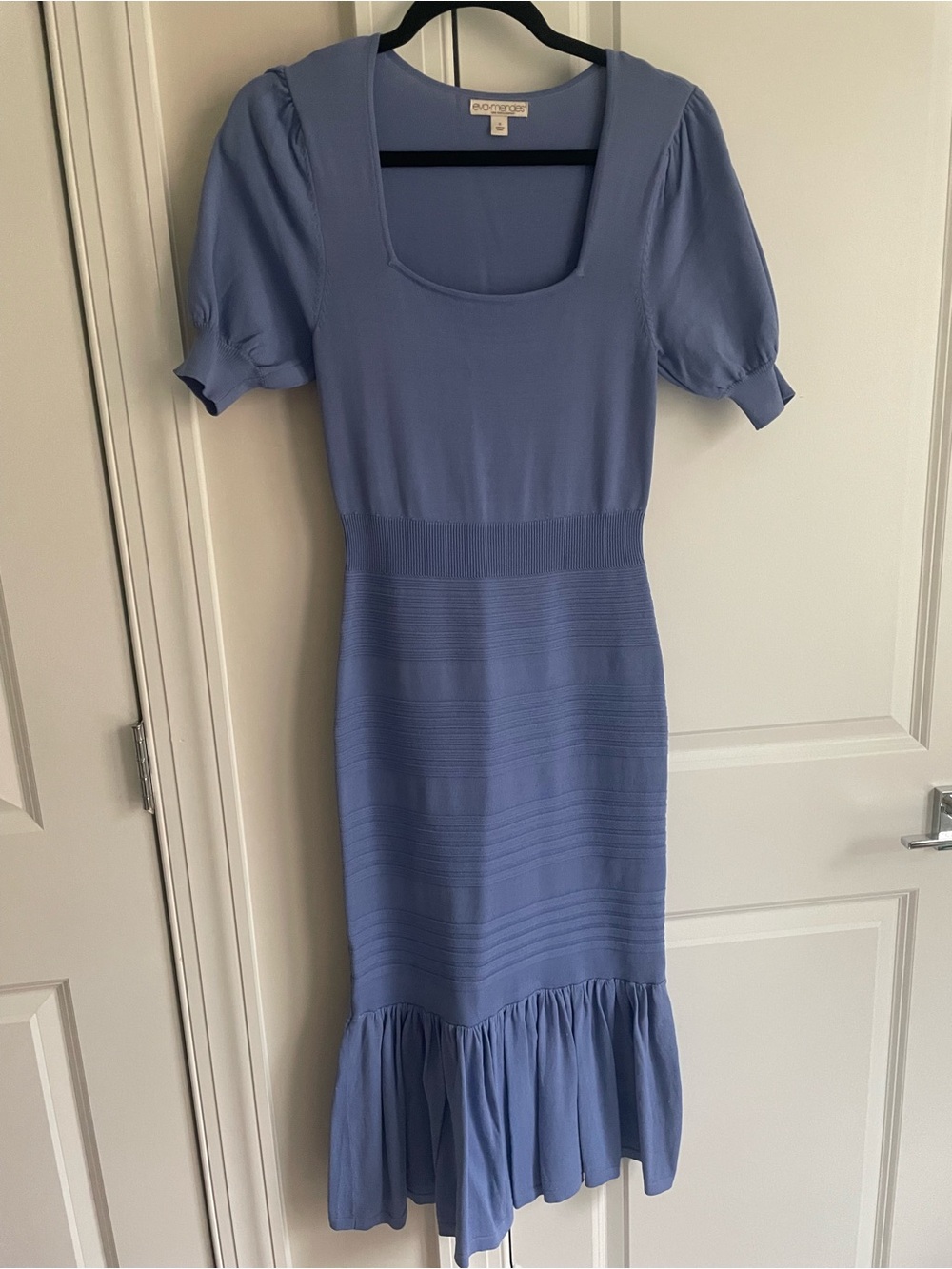 NY&C Eva Mendes Bodycon Flare Hem Midi Dress
